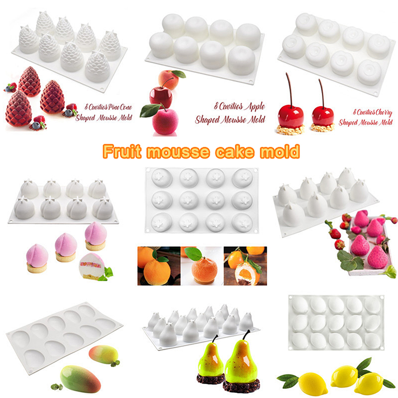 Kitchen Accessories For Baking - Food-Grade Silicone Fruit Series Cake Mold