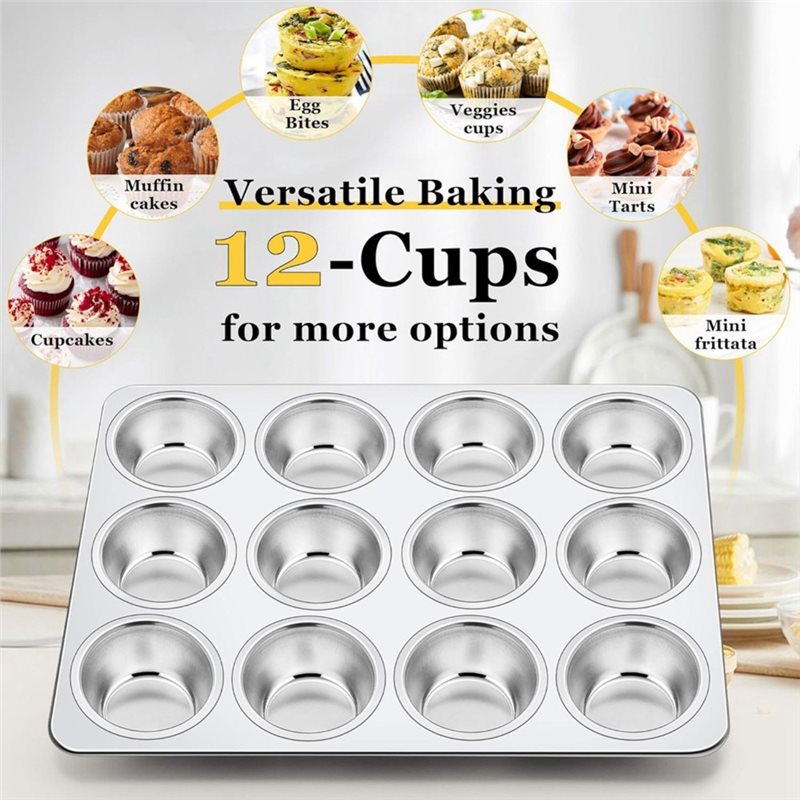 ABGH-Muffin Pan, Stainless Ste - Muffin Tin Nonstick ulasan dan harga