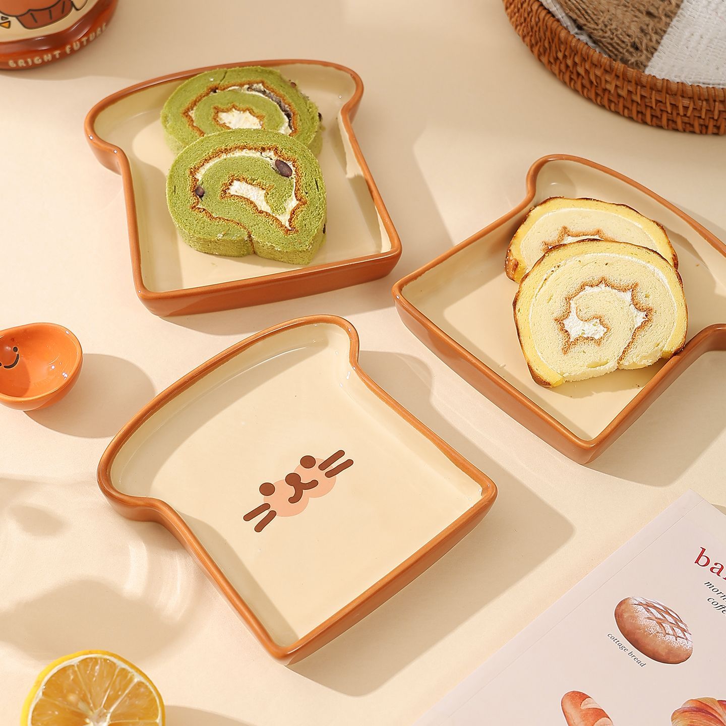 Cute Toast Bread Shaped Cerami - Kitchen Baking Dishes ulasan dan harga