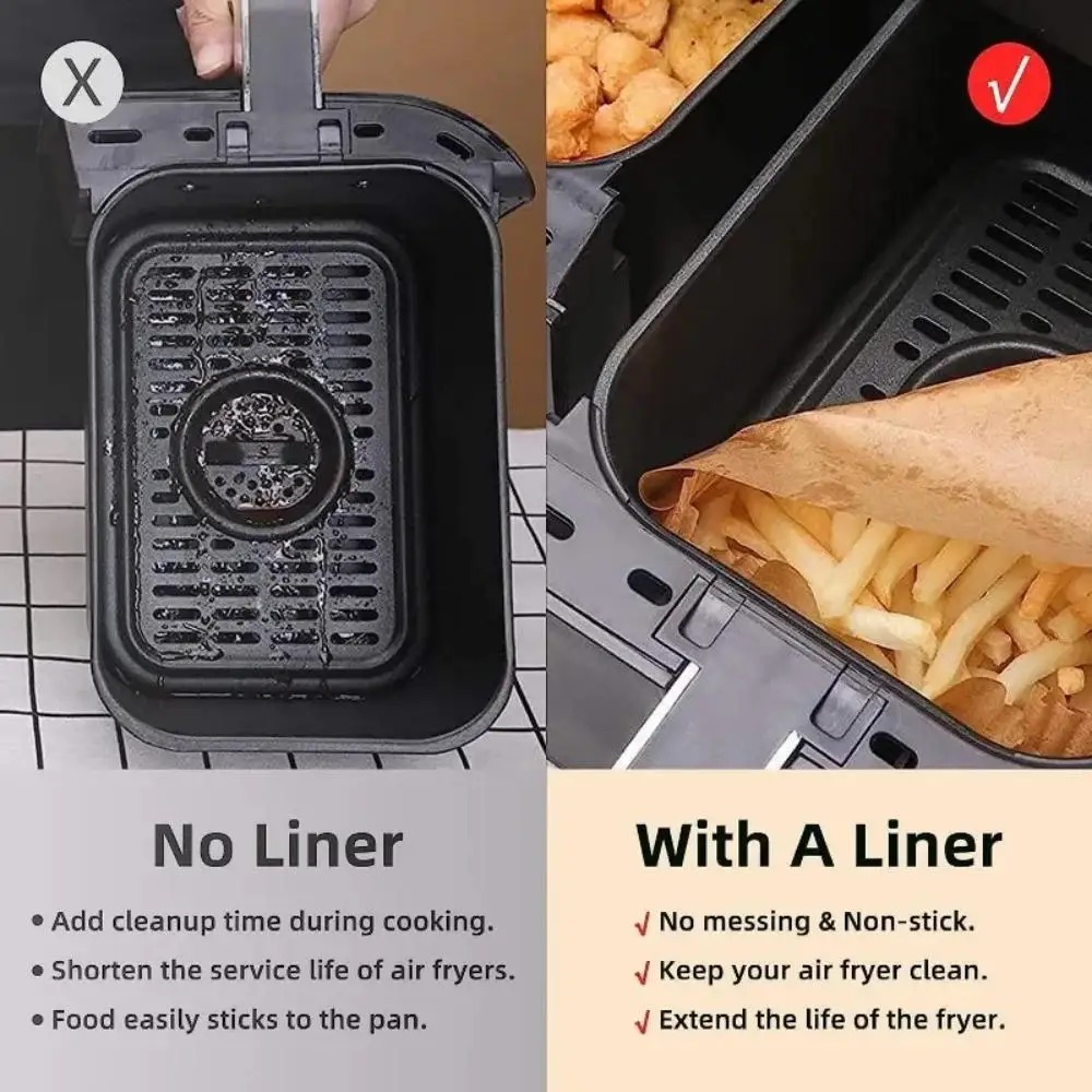50/100pcs Disposable Air Fryer - Kitchen Paper For Baking ulasan dan harga