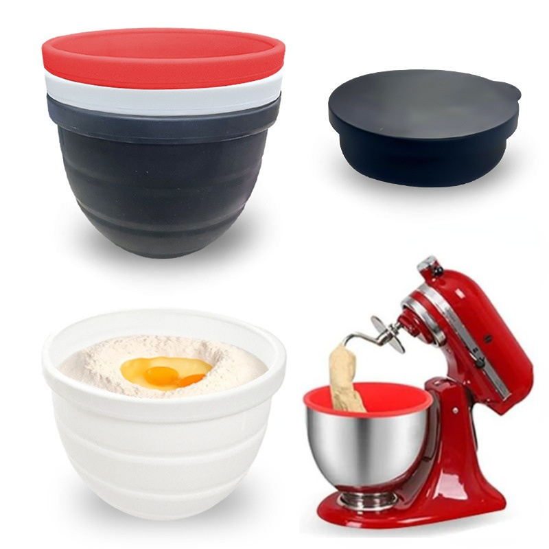 Foldable Silicone Bowl With Li - Kitchen Aid Baking Lid ulasan dan harga
