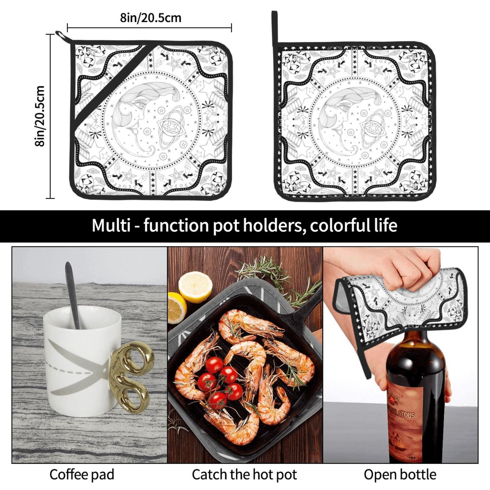 Fantasism Pot Holders Set of 2 - Kitchen Baking Dishes ulasan dan harga