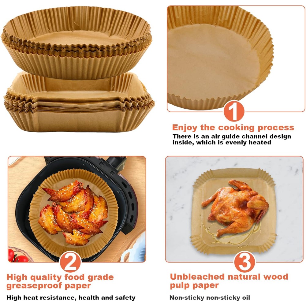 50/100pcs Air Fryer Disposable - Kitchen Paper For Baking ulasan dan harga