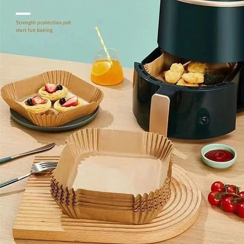 50/100PCS Air Fryer Special Pa - Kitchen Paper For Baking ulasan dan harga
