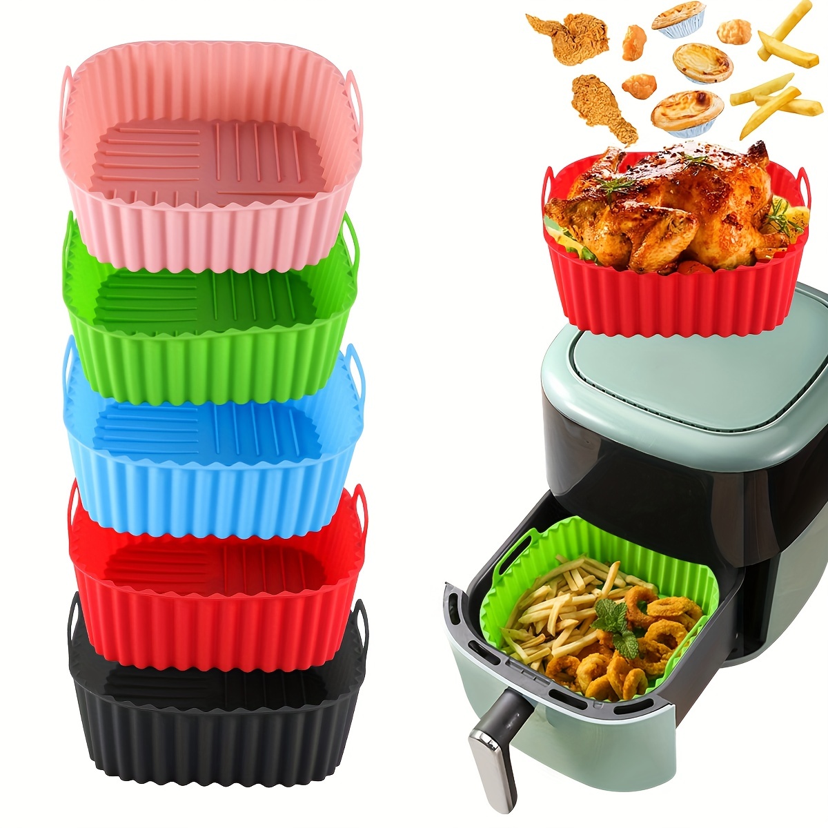 1 square silicone air fryer li - Kitchen Baking Gadgets ulasan dan harga