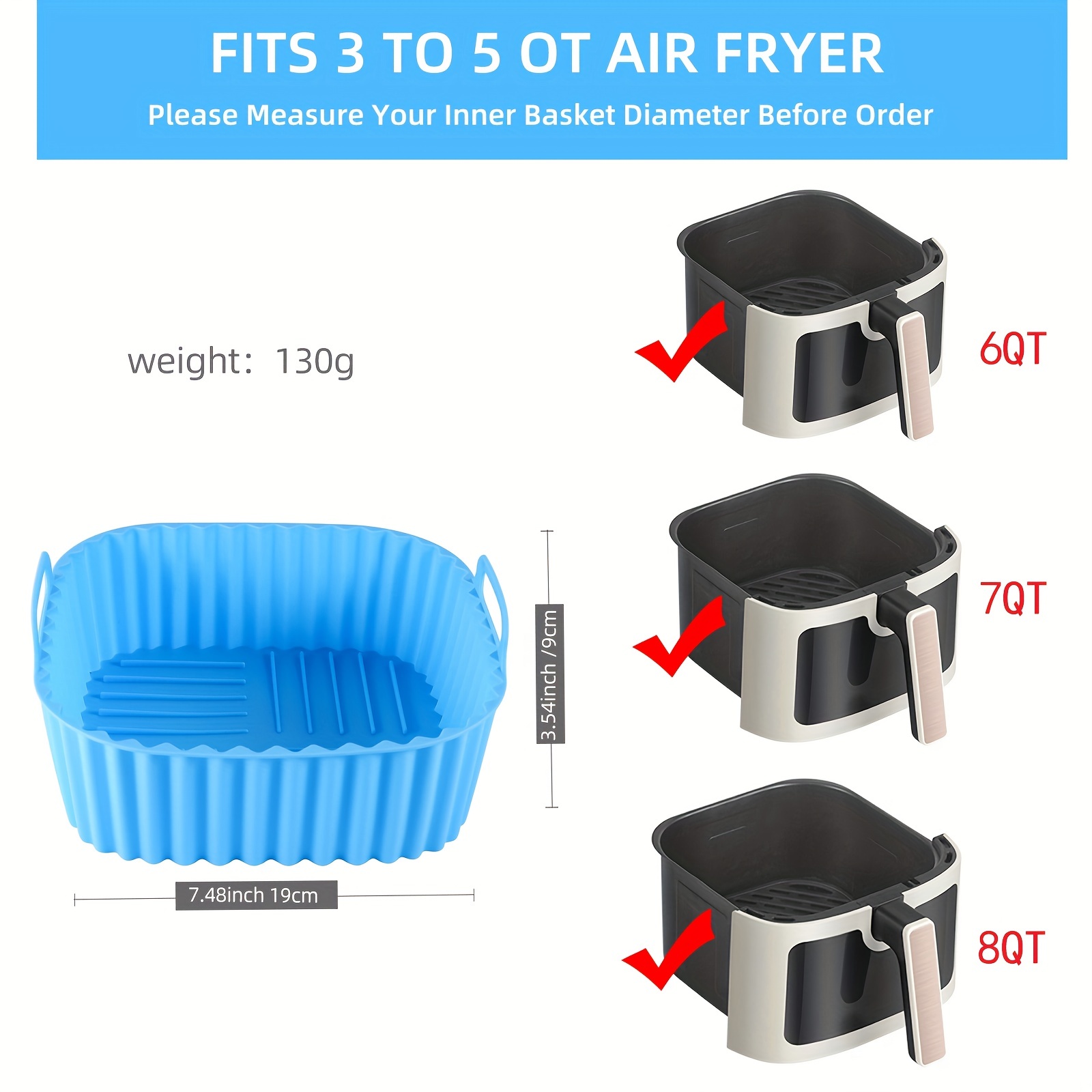 1 square silicone air fryer li - Kitchen Baking Gadgets ulasan dan harga