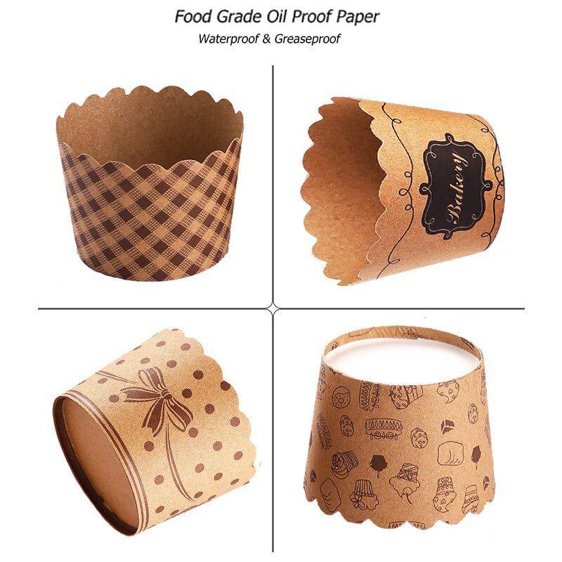 50Pcs/Pack Cupcake Paper Cups  - Kitchen Paper For Baking ulasan dan harga