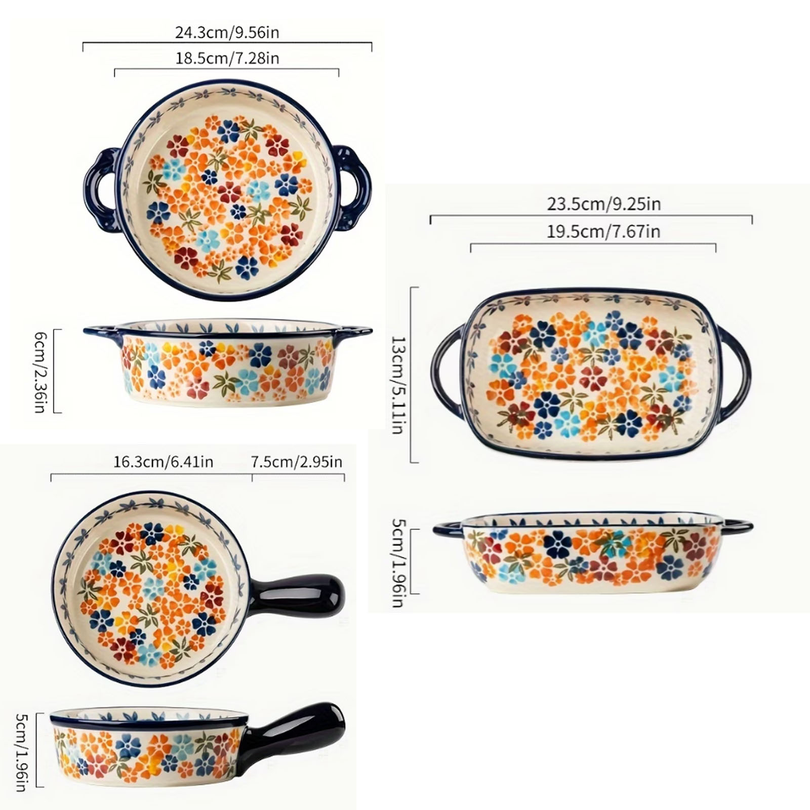 1pc, Colored Hand-Painted Cera - Kitchen Baking Dishes ulasan dan harga