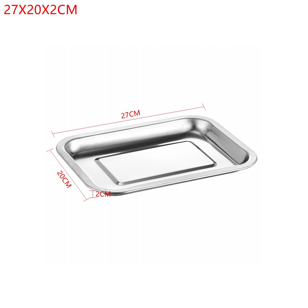 1PCS Stainless Steel Food Tray - Kitchen Baking Dishes ulasan dan harga