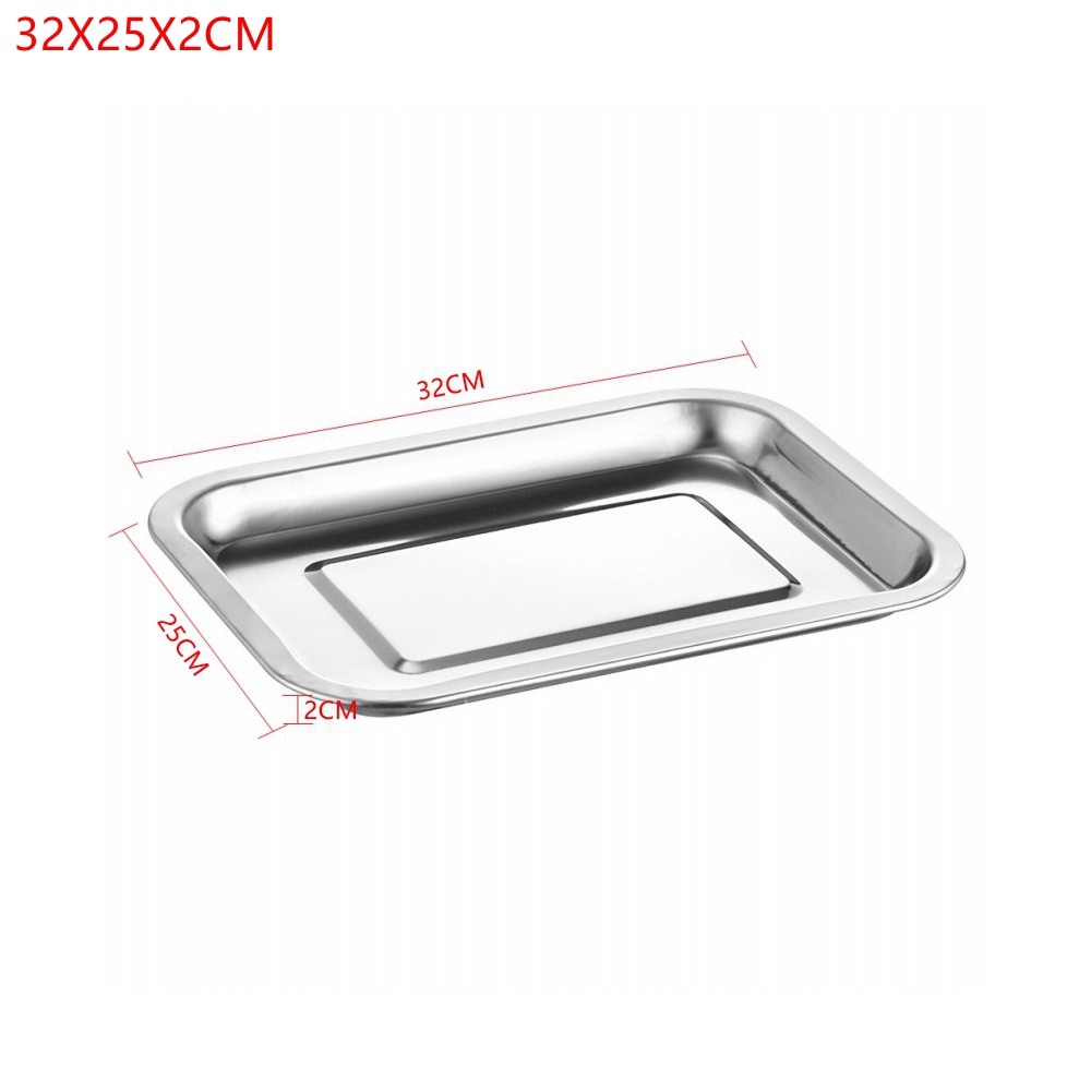 1PCS Stainless Steel Food Tray - Kitchen Baking Dishes ulasan dan harga