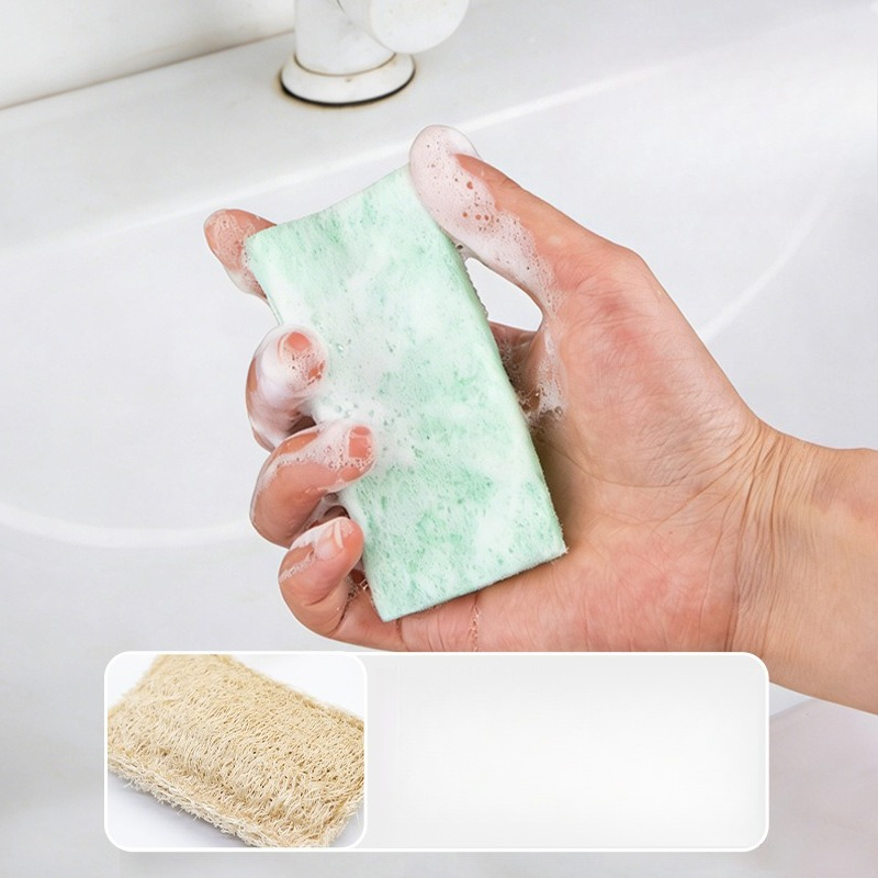 Dish Sponge Scouring Wipes Mul - Kitchen Cleaner Baking Soda ulasan dan harga