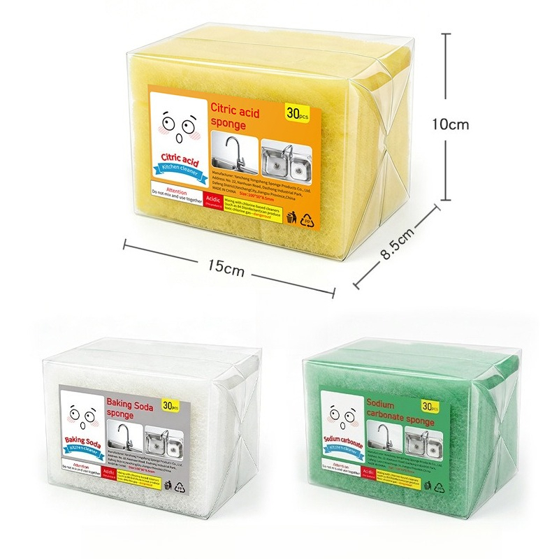 Dish Sponge Scouring Wipes Mul - Kitchen Cleaner Baking Soda ulasan dan harga