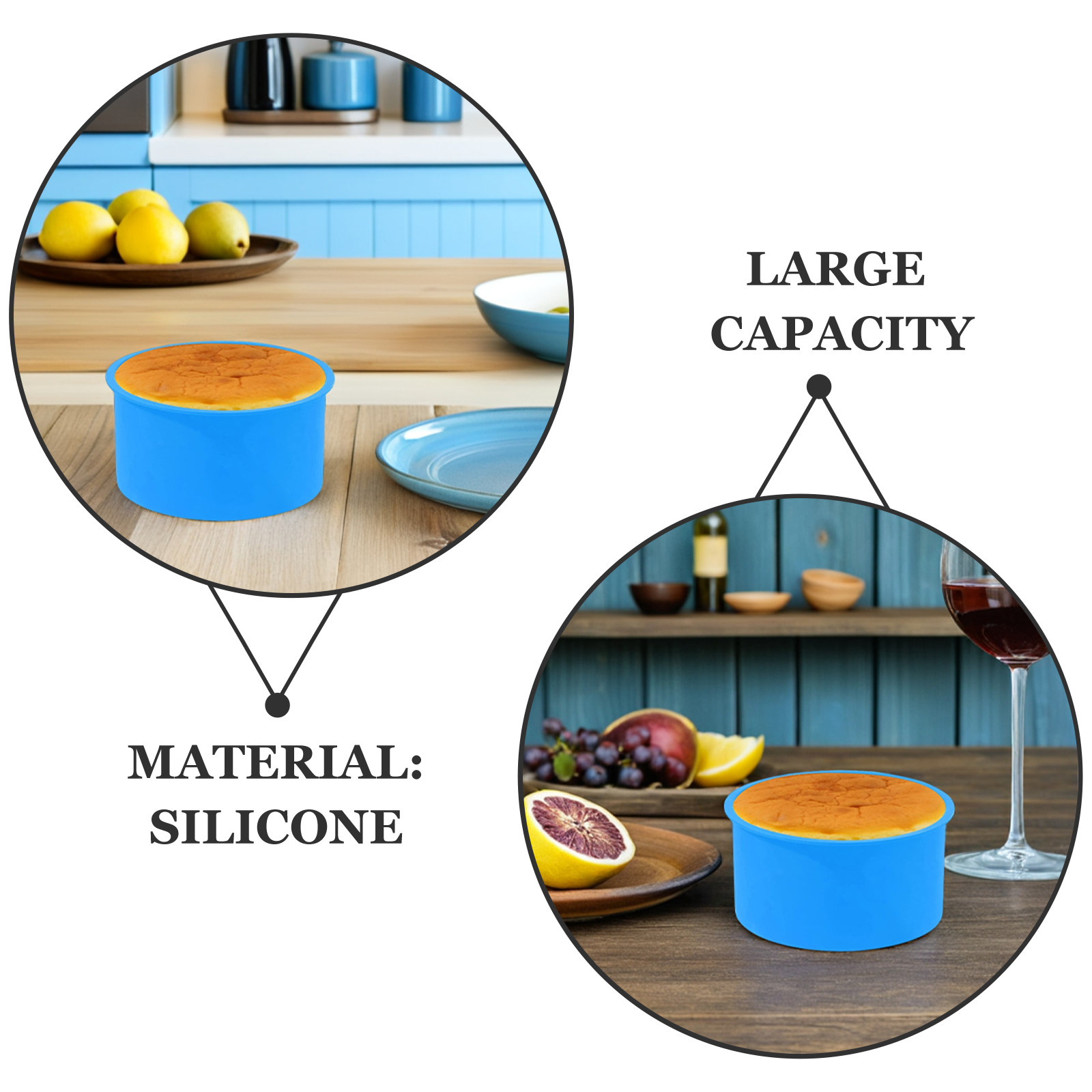 4Pcs Silicone Cake Mold Non-St - Muffin Tin Nonstick ulasan dan harga