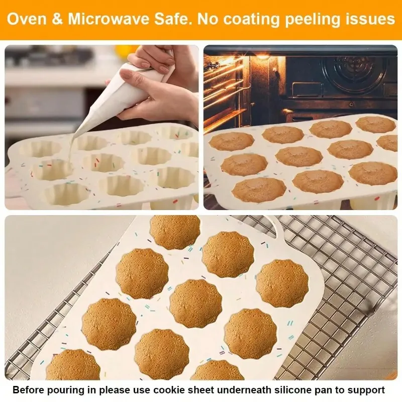 12 Cup Nonstick Cupcake Pan Fo - Muffin Tin Nonstick ulasan dan harga